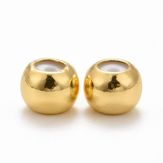 Стойки обшивки латунные бусины, силикон внутри, без кадмия и без свинца, рондель, долговечный