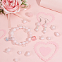 PandaHall Elite 189Pcs 10 Style Transparent Acrylic Beads, Bead in Bead, Faceted, Frosted