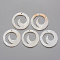 Natural Freshwater Shell Pendants, Ring with Waved