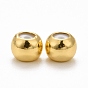 Стойки обшивки латунные бусины, силикон внутри, без кадмия и без свинца, рондель, долговечный