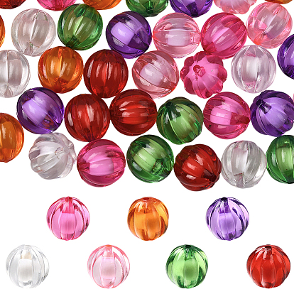 42 шт. 7 цвета осенней тематики прозрачные акриловые бусины, бусина в бусине, круглые, тыква