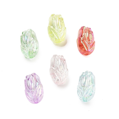 Uv акриловые покрытия бусины, тюльпан, радужный