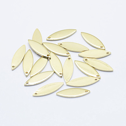 Латуни кулон, долговечный, реальный 18 k позолоченный, без никеля , лошадиный глаз 