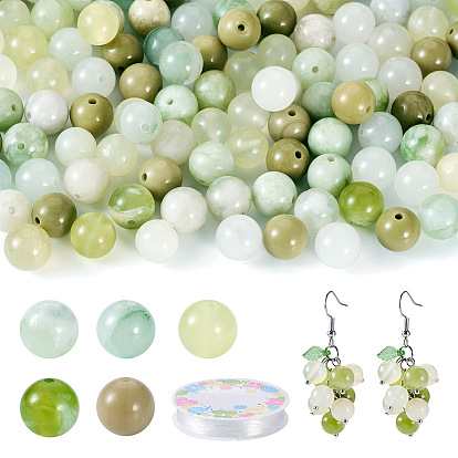 Набор для изготовления эластичных браслетов своими руками, включая натуральный нефрит Синьцзян, агат Алашань, нефрит и новые нефритовые бусины, эластичная нить