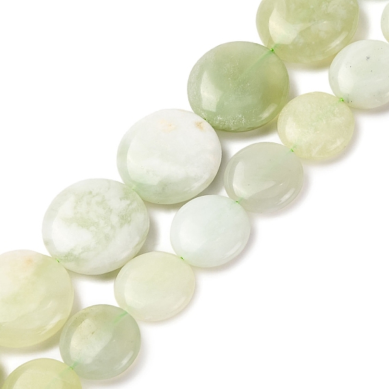 Новых природных нефрита нитей бисера, плоско-круглые