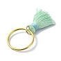 Nylon Thread Tassel Pendants, with Golden Iron Jump Rings
