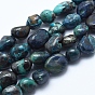 Natural Chrysocolla Bead Strands, Tumbled Stone, Nuggets