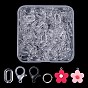Flower Pendant Eyeglasses Holder, Face Mask Chains DIY Making Kit, Including Plastic Lobster Claw Clasps, Resin Pendants, Transparent Acrylic Linking Rings, Iron Jump Rings