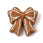 Christmas 3D Silicone Beads, Focal Beads, Gingerbread Bowknot