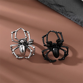 Metal Spider Hip Hop Animal Ring - Unique Adjustable Men's Statement Jewelry