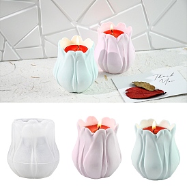 DIY Silicone Candle Cup Molds, for Candle Making, Tulip