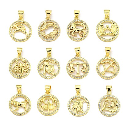 Латунные микро проложить кубического циркония подвески, без кадмия, без никеля и без свинца, реальный 18 k позолоченный