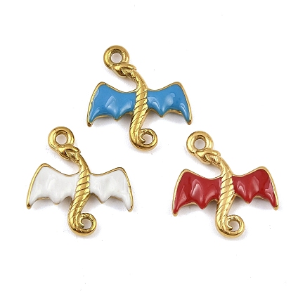 304 нержавеющей стальной эмали подвески, динозавр прелести, золотые