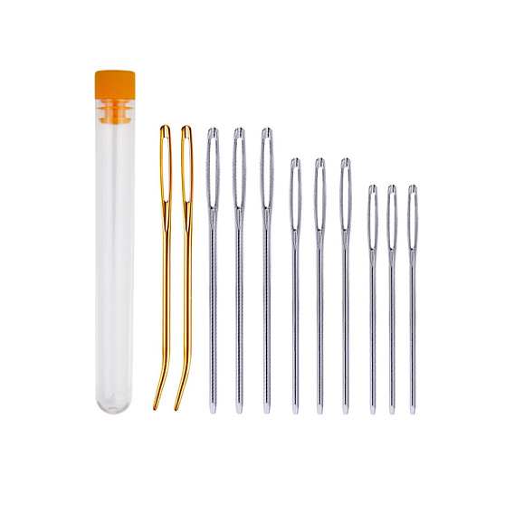 Иглы из железной пряжи, тупые иглы с большим ушком, для вышивки крестом, вязание, вышивка лентами