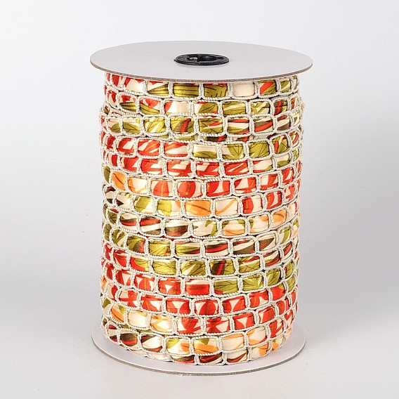 Ткань шнур, полиэстером, 12x4 мм, около 50 ярдов / рулон