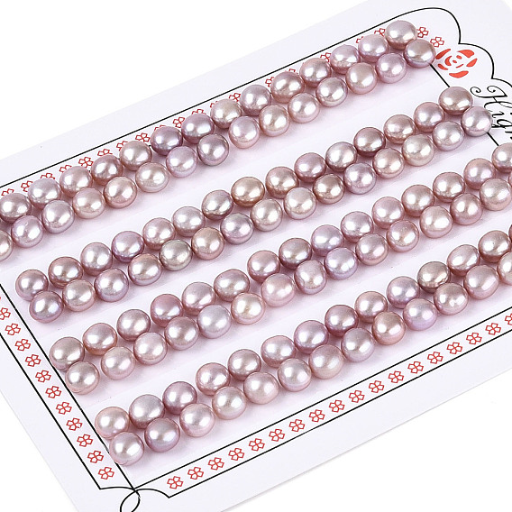 Сорт 3бусины из натурального культивированного пресноводного жемчуга, половине просверлил, полукруглые бусины