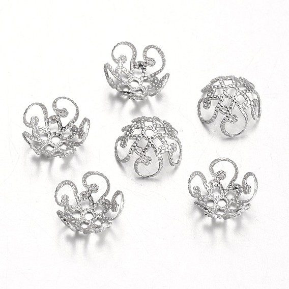 5-лепестковые 316l хирургические колпачки из нержавеющей стали, 10x4.5 мм, отверстие : 1 мм