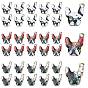 30Pcs 3 Colors Zinc Alloy Enamel Pendants, Light Gold, Bulldog