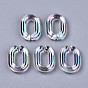Transparent Acrylic Linkings Rings, Quick Link Connectors, For Curb Chains Making, AB Color, Oval