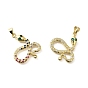 Латунные микро проложить кубического циркония подвески, змея, стойки покрытие, долговечный, без свинца и без кадмия