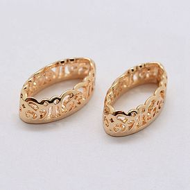 Латунь пришить настройки зубца, филигранные оправы с открытой спиной для заостренных страз, лошадиный глаз 