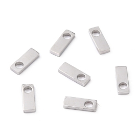 304 Stainless Steel Pendants, Manual Polishing, Rectangle