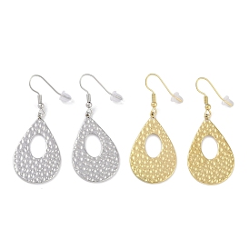 304 из нержавеющей стали болтаться серьги, для женщин, капля с канавкой