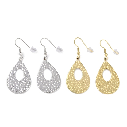 304 из нержавеющей стали болтаться серьги, для женщин, капля с канавкой