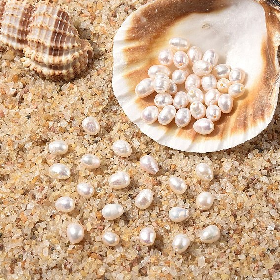 10шт. натуральные пресноводные жемчужные бусины, рис