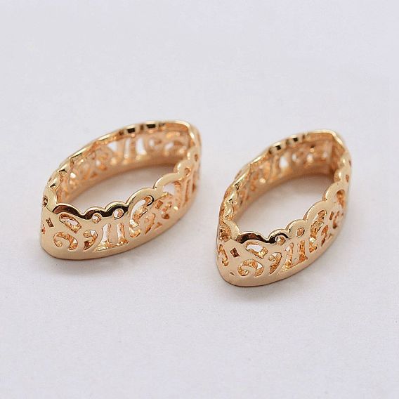 Латунь пришить настройки зубца, филигранные оправы с открытой спиной для заостренных страз, лошадиный глаз 