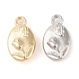 CCB Plastic Pendants, Oval with Flower