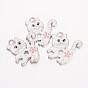 Pendentifs chaton en alliage émail, sans cadmium et sans plomb, avec strass, chat en forme de fleur, platine