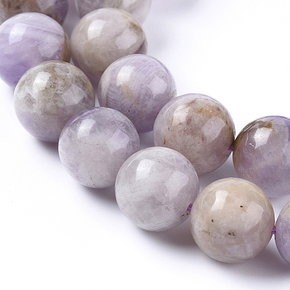 Natural Lavender Jade Beads Strands, Round