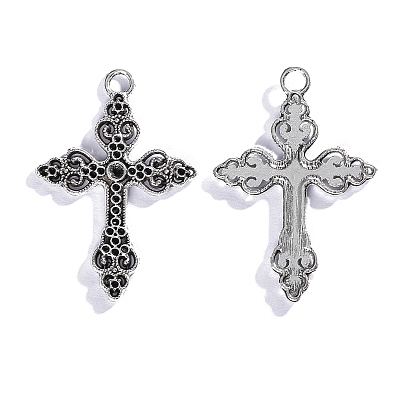 Cross/Spider Alloy Pendant Rhinestone Setting