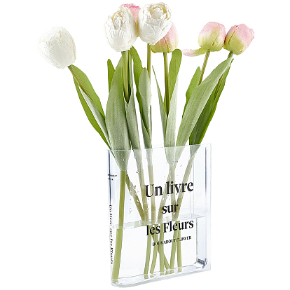 Акриловая прозрачная художественная ваза, для домашнего офисного стола