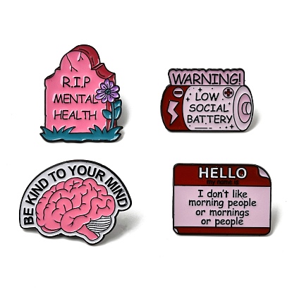 Эмалевые булавки, булавки для лацканов из сплава для одежды рюкзака, чёрные