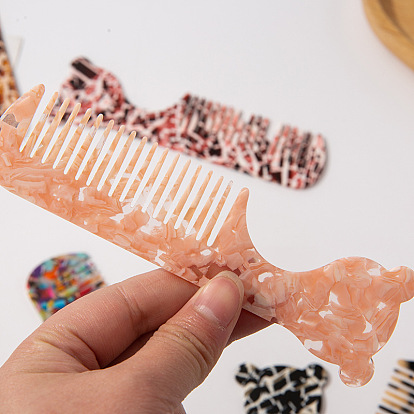 Portable Mini Geometric Acetate Comb for Adults and Kids