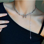 Butterfly Necklace - Summer Trendy Collarbone Chain with Hollow Butterfly Pendant