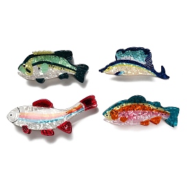 Акриловые заколки-когти с морскими мотивами, рыба