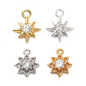 925 стерлинговое серебро, прозрачный кубический цирконий 8 подвески в виде остроконечной звезды, с печатью 925