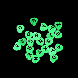 100pcs/pack of 4*7mm acrylic dripping oil beads luminous love letter beads DIY jewelry distribution loose beads