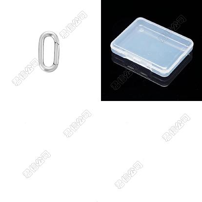 1Pc Rhodium Plated 925 Sterling Silver Spring Rings Clasp