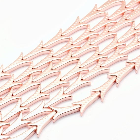 Electroplate Non-magnetic Synthetic Hematite Beads Strands, Grade AA, Long-Lasting Plated, Dragon Tail