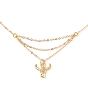 Brass Micro Pave Clear Cubic Zirconia Pendant Necklace, with 304 Stainless Steel Lobster Claw Clasps, Ox-head