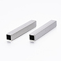 304 Stainless Steel Tube Beads, Cuboid