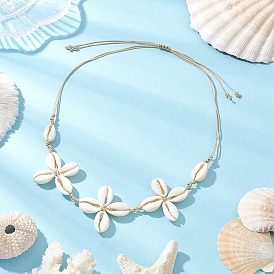 Ожерелья из латунных натуральных ракушек каури, реальный 18 k позолоченный