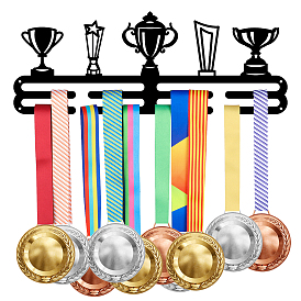 Модная железная вешалка для медалей, настенная стойка для дисплея, 2 линия, с винтами, трофей