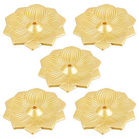 5Pcs Portable Incense Burners, Lotus Shape Alloy Incense Holder, Home Office Teahouse Zen Buddhist Supplies