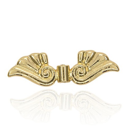 Wing Alloy Beads, 13x44x4mm, Hole: 2mm