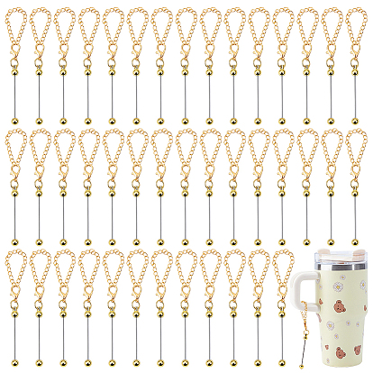 Adornos colgantes de aleación y hierro para la elaboración de joyas y manualidades., con broches y cadena
